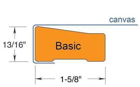 Basic Stretcher Bar profile - ideal for frames 6"- 36"