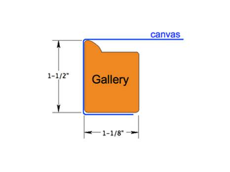 1-1/2″ Gallery Custom Stretcher Frames Sketch